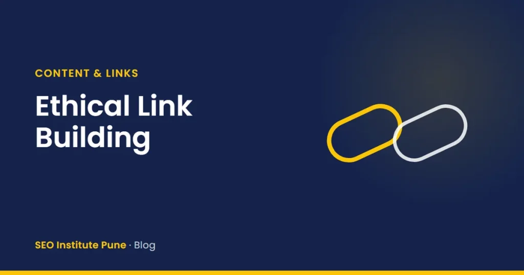 Two interlocking chain links representing backlinks