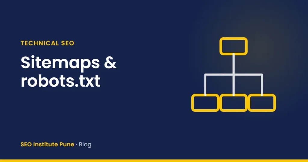 Site structure tree diagram representing an XML sitemap